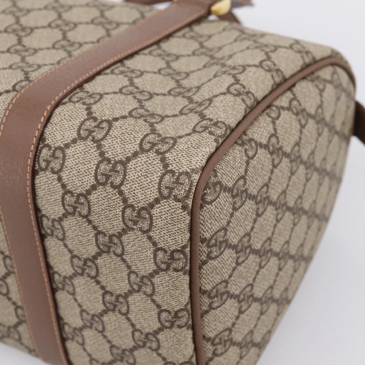 GUCCI GG Supreme Hand Bag PVC Beige Gold 001 39 6842 Auth ep9977