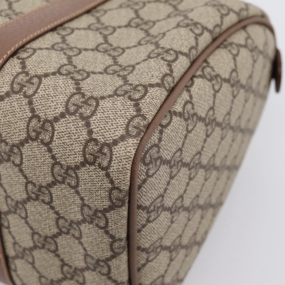 GUCCI GG Supreme Hand Bag PVC Beige Gold 001 39 6842 Auth ep9977
