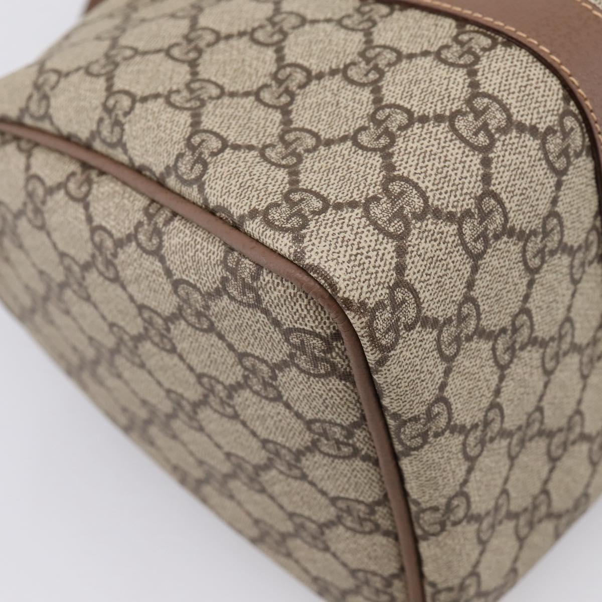 GUCCI GG Supreme Hand Bag PVC Beige Gold 001 39 6842 Auth ep9977