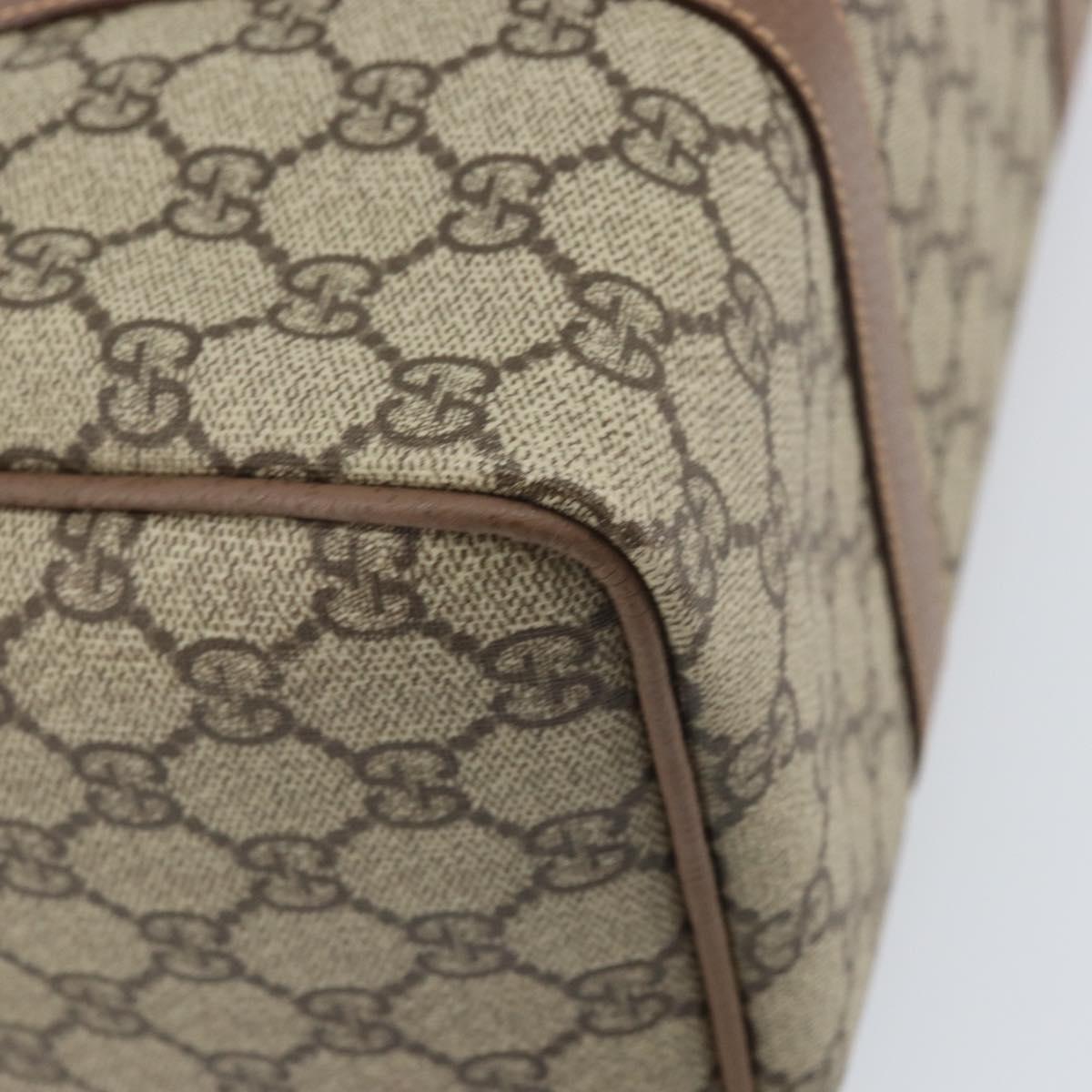 GUCCI GG Supreme Hand Bag PVC Beige Gold 001 39 6842 Auth ep9977