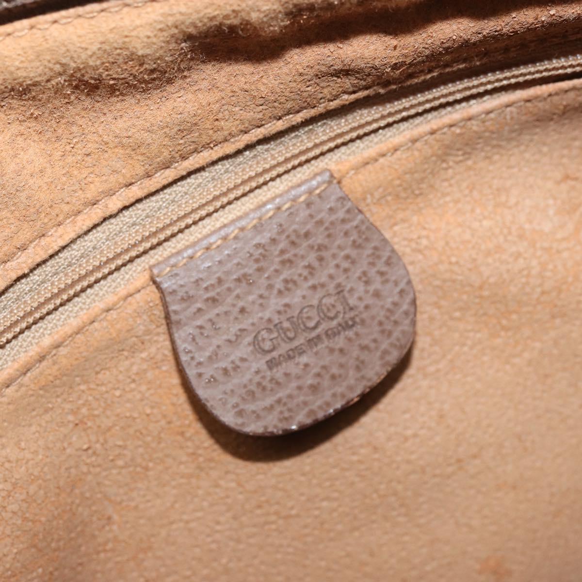 GUCCI GG Supreme Hand Bag PVC Beige Gold 001 39 6842 Auth ep9977