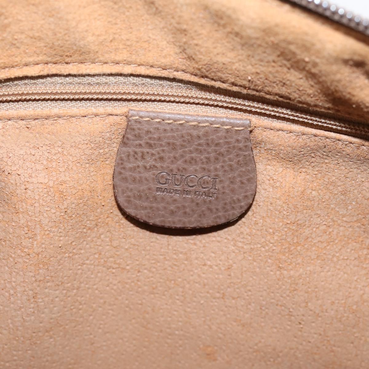 GUCCI GG Supreme Hand Bag PVC Beige Gold 001 39 6842 Auth ep9977
