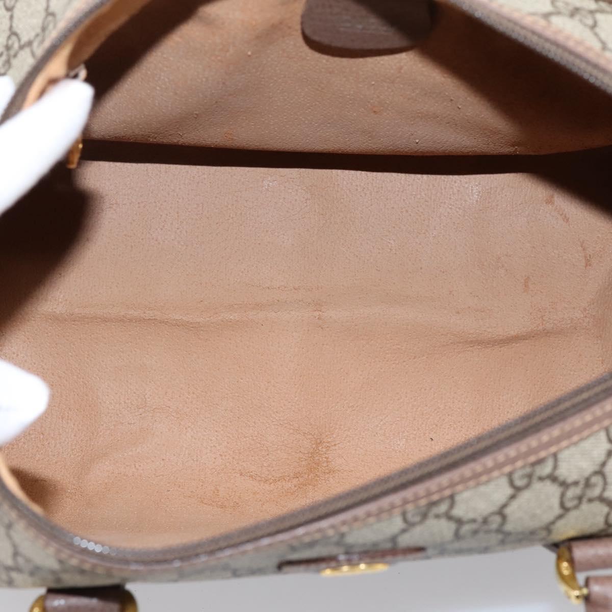 GUCCI GG Supreme Hand Bag PVC Beige Gold 001 39 6842 Auth ep9977
