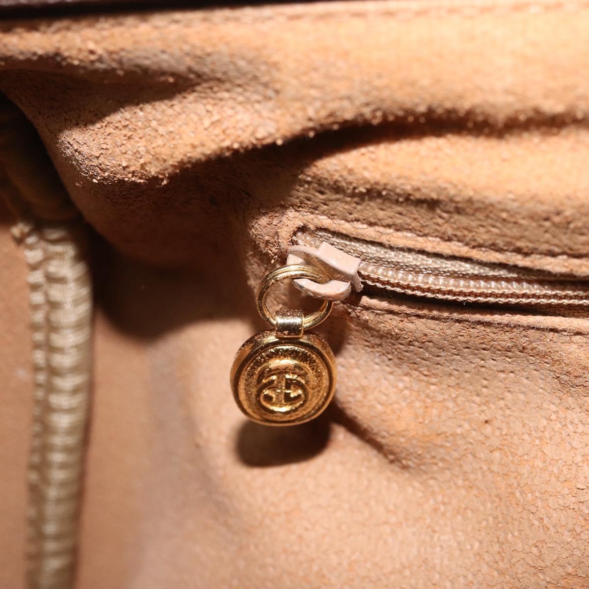 GUCCI GG Supreme Hand Bag PVC Beige Gold 001 39 6842 Auth ep9977