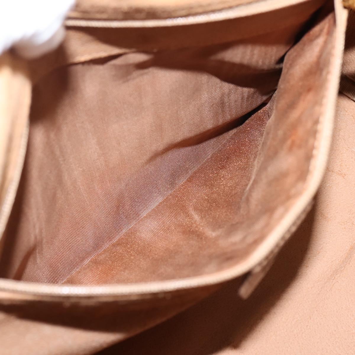 GUCCI GG Supreme Hand Bag PVC Beige Gold 001 39 6842 Auth ep9977