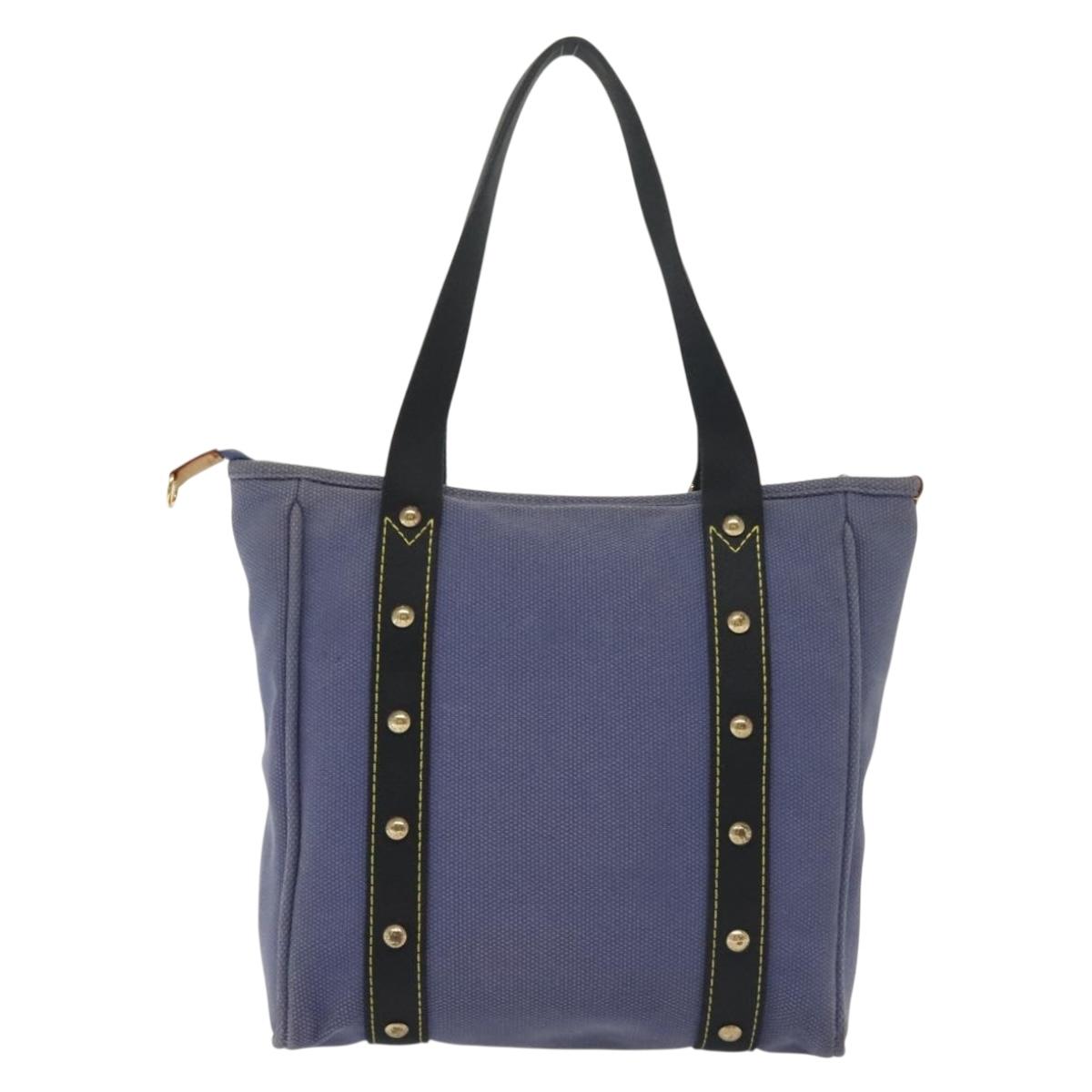 LOUIS VUITTON Antigua Cabas MM Tote Bag Blue M40087 LV Auth ep9985