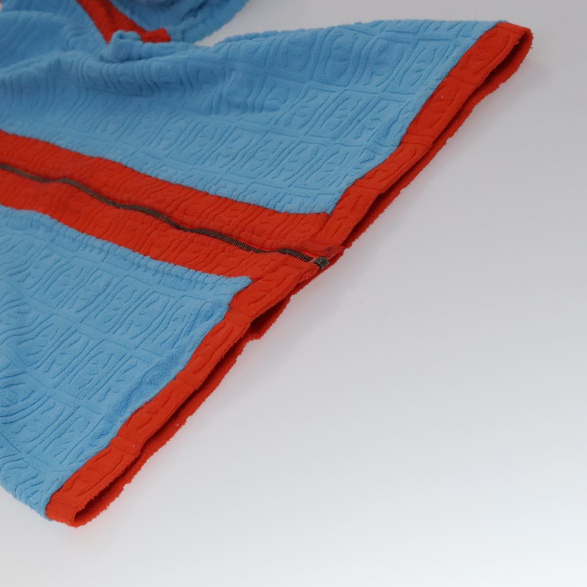 CHANEL Short Sleeve Cotton Blue CC Auth FF0787M