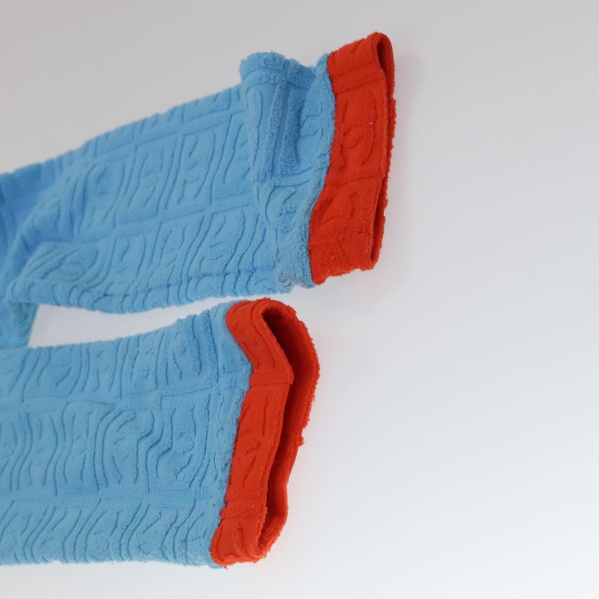 CHANEL Short Sleeve Cotton Blue CC Auth FF0787M