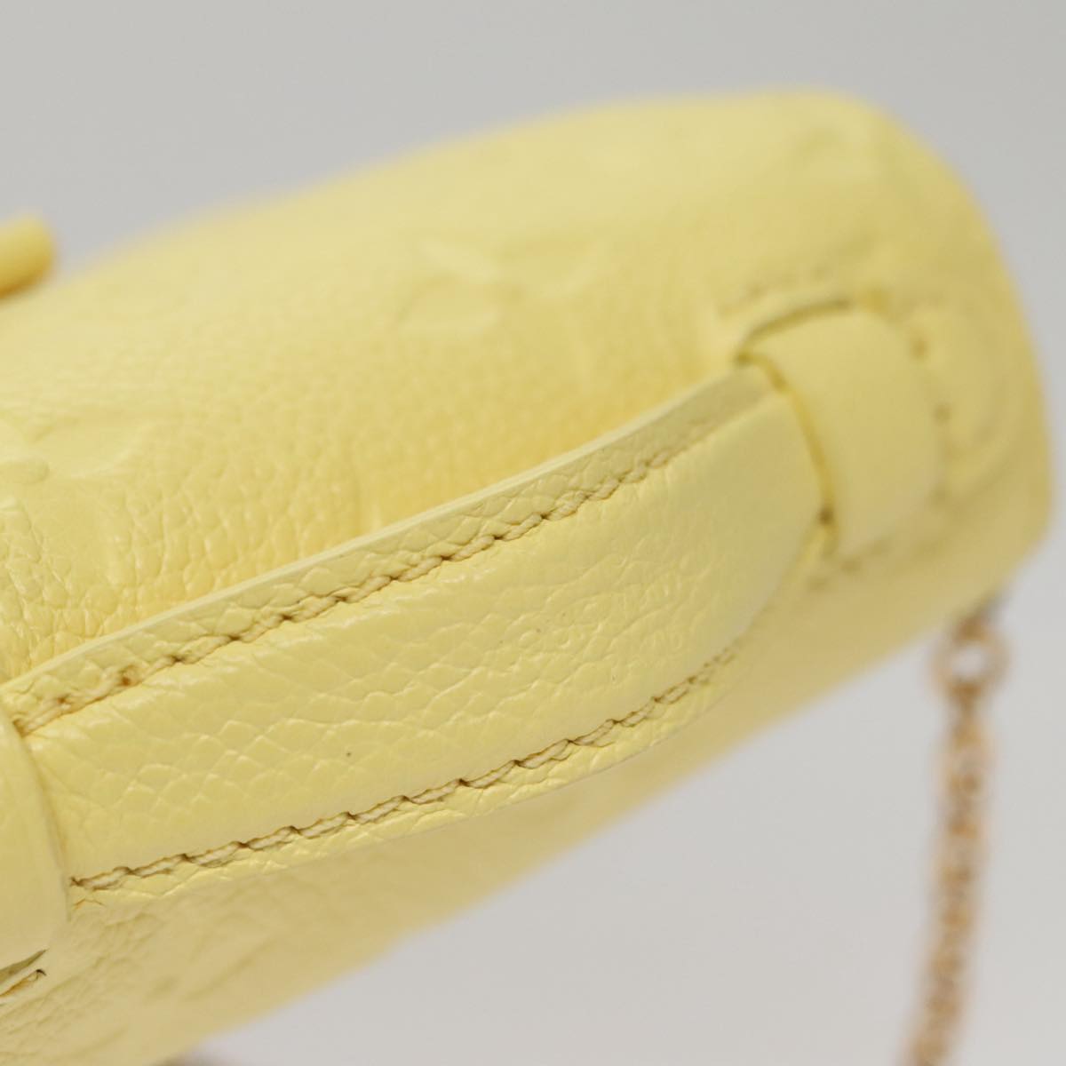 LOUIS VUITTON Monogram Empreinte Chain Micro Metis Bag Yellow LV Auth FF3954S