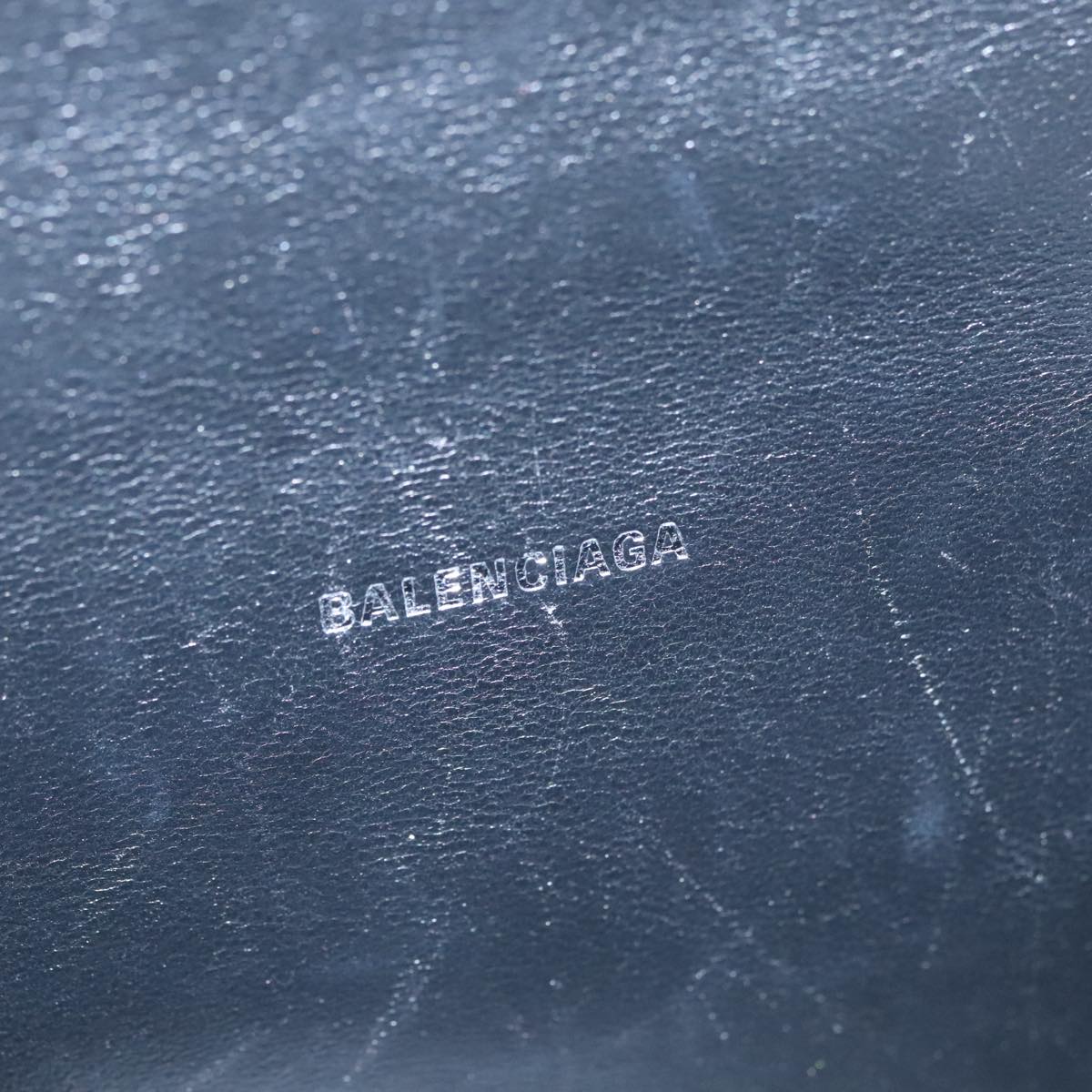 BALENCIAGA Hand Bag Leather 2way Silver Auth FF4303AM