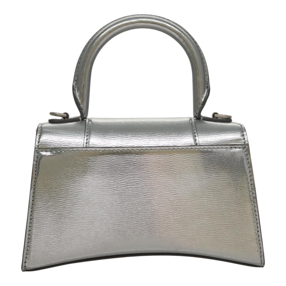 BALENCIAGA Hand Bag Leather 2way Silver Auth FF4303AM