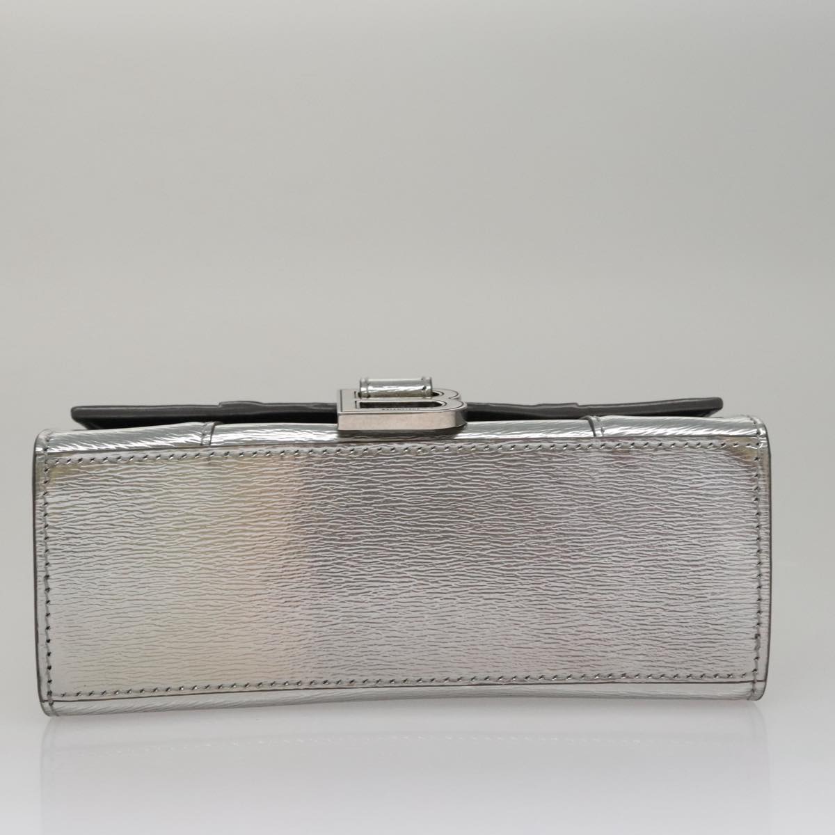 BALENCIAGA Hand Bag Leather 2way Silver Auth FF4303AM