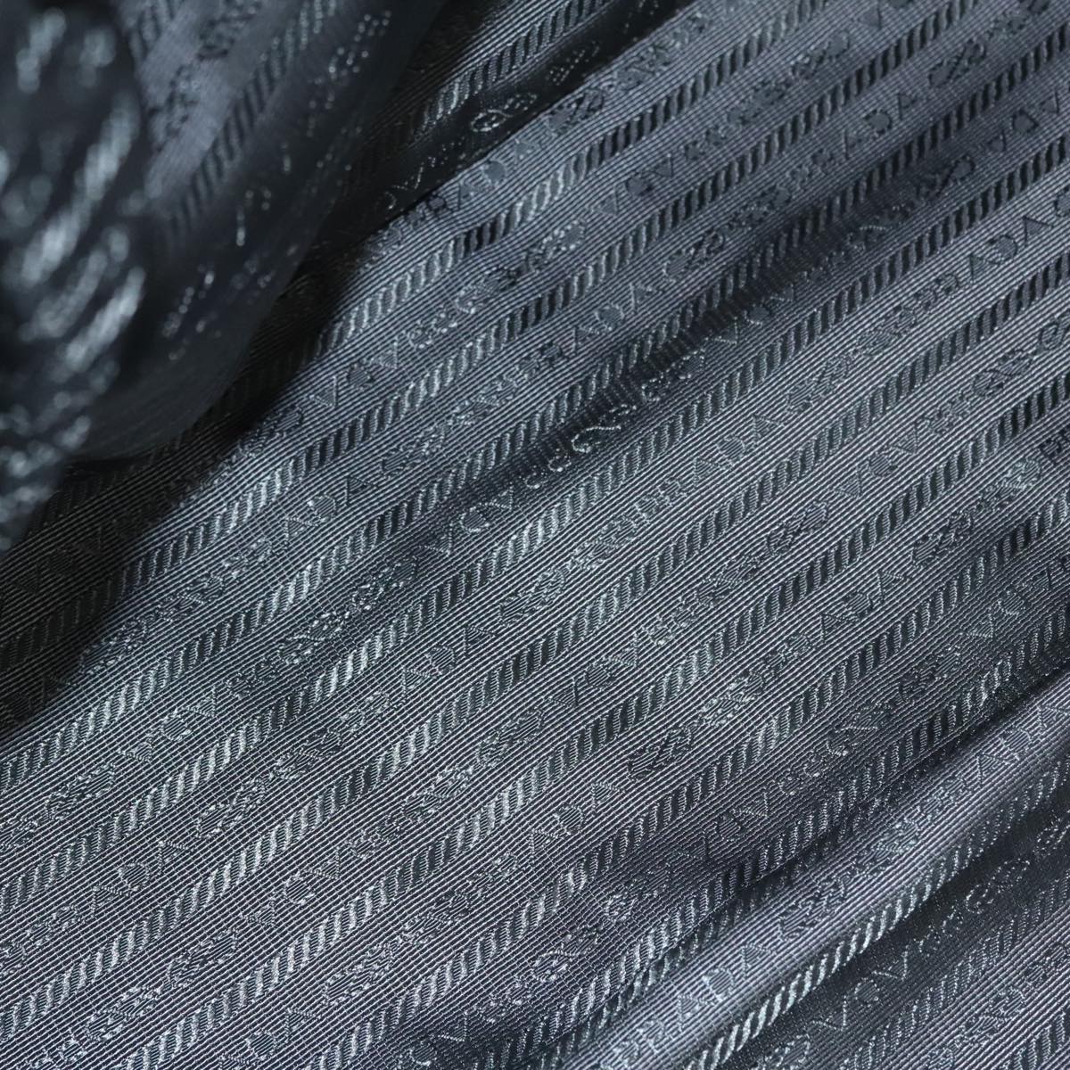 PRADA HS Prada Jacquard Shoulder Bag Leather Silver FF4583/WS4583 Auth FF4583V