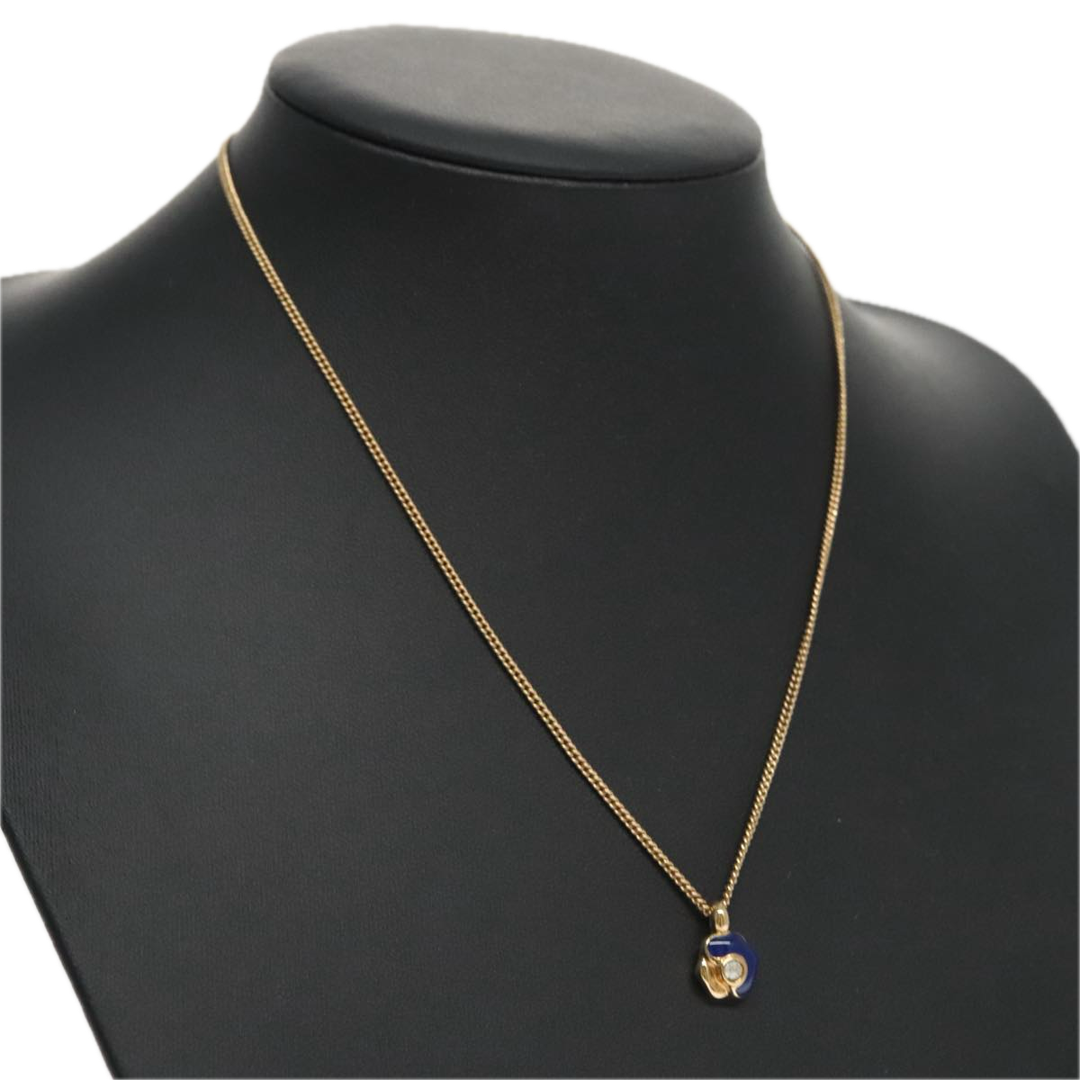 Christian Dior Necklace metal Gold Auth FF4623