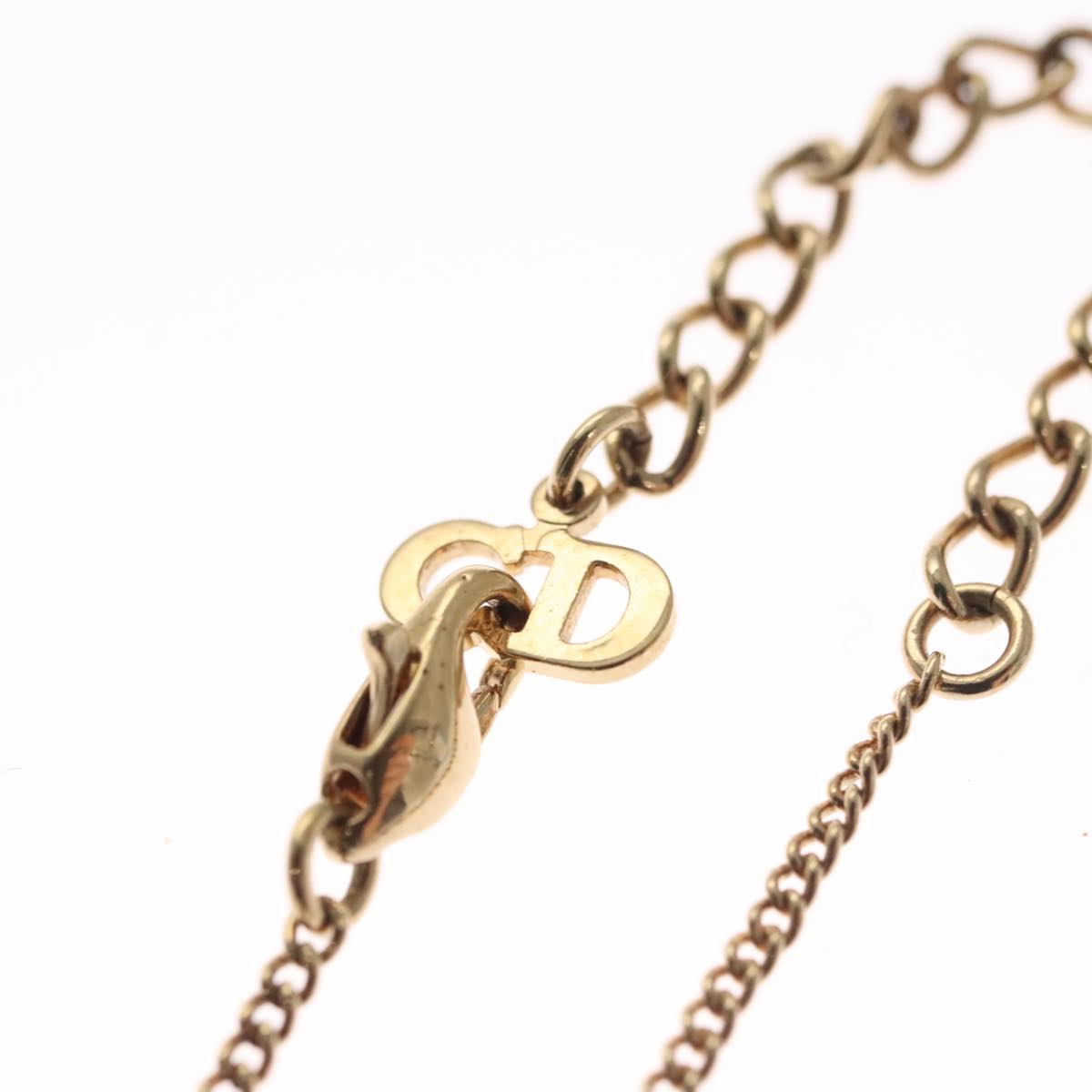 Christian Dior Necklace metal Gold Auth FF4623
