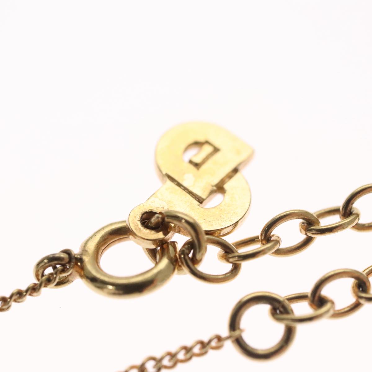 Christian Dior Necklace metal Gold Auth FF4664