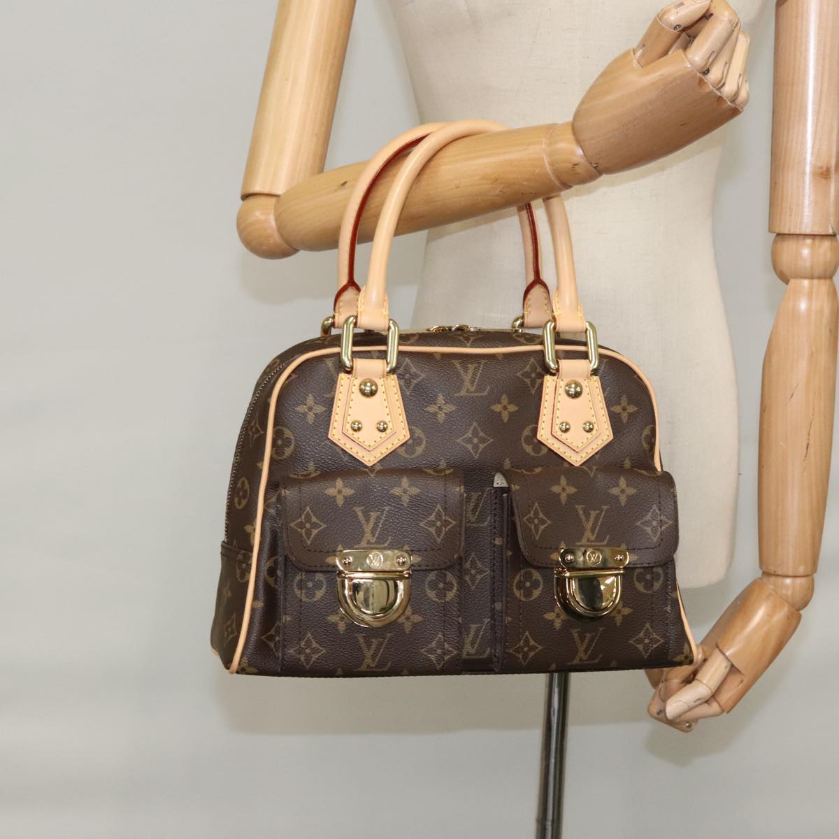 LOUIS VUITTON Monogram Manhattan PM Hand Bag M40026 LV Auth FF5979SAV