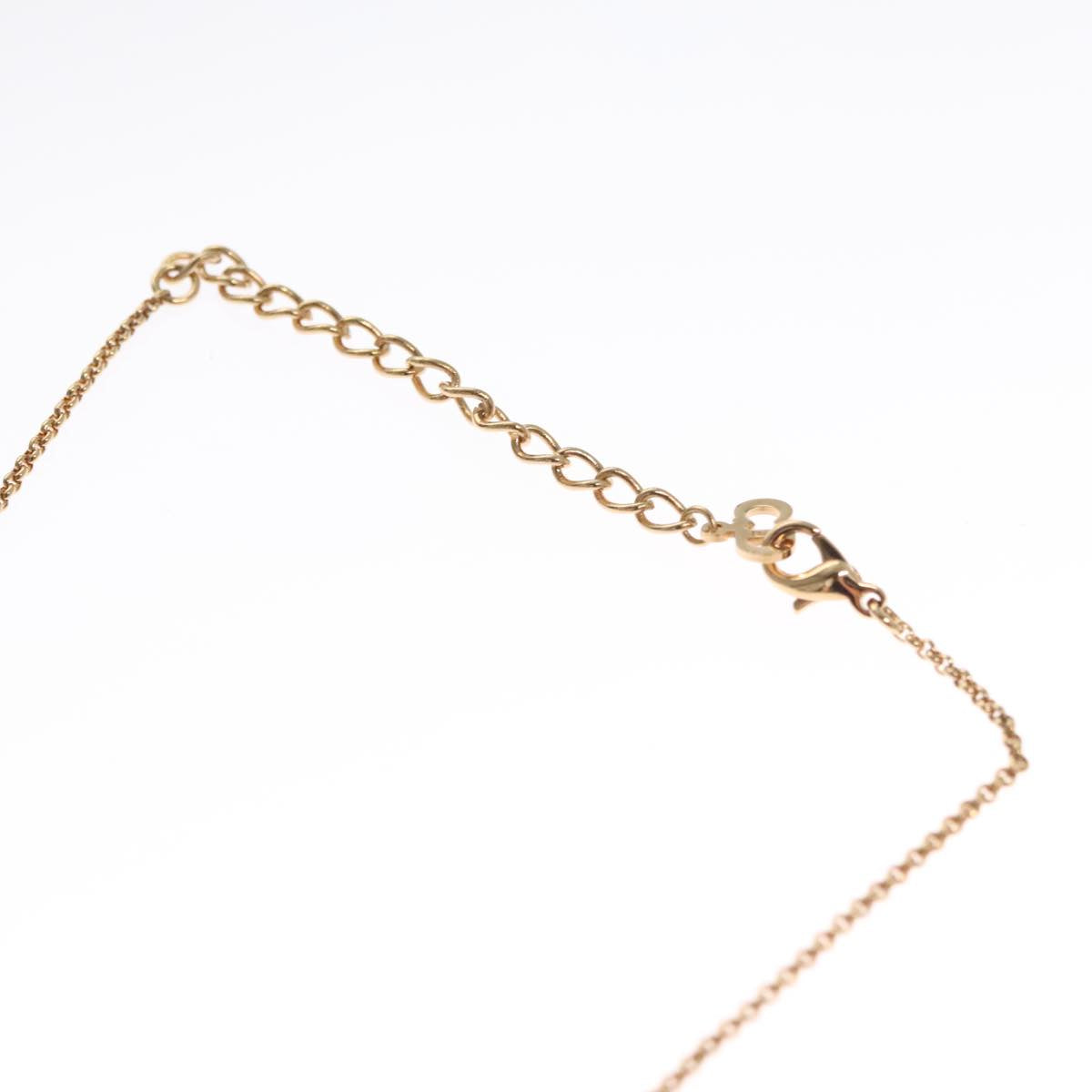 Christian Dior Necklace metal Gold Auth FF6372