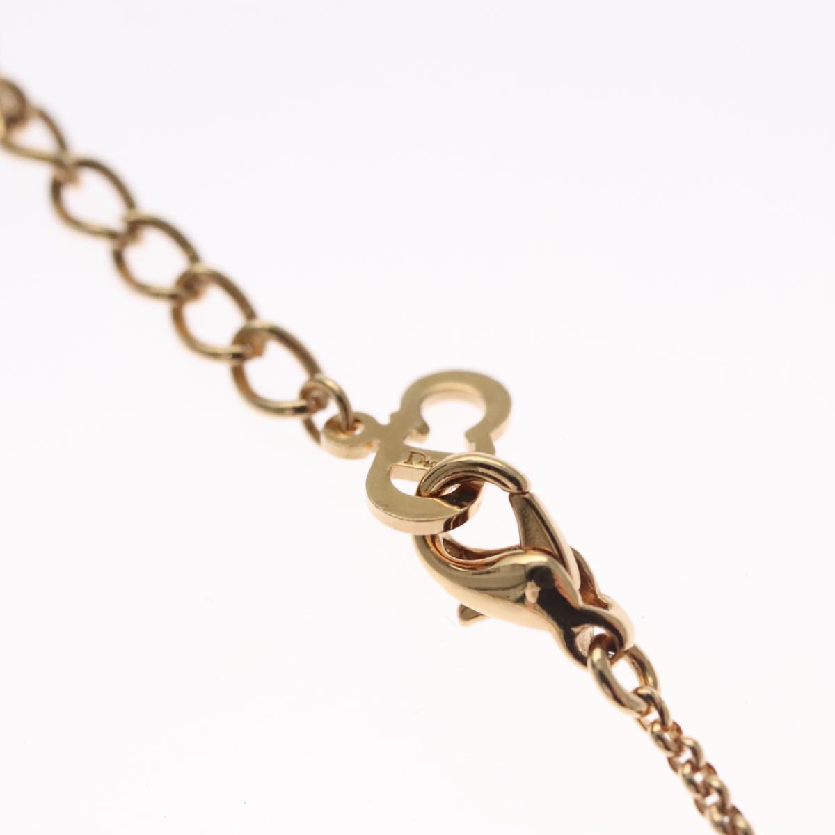 Christian Dior Necklace metal Gold Auth FF6372
