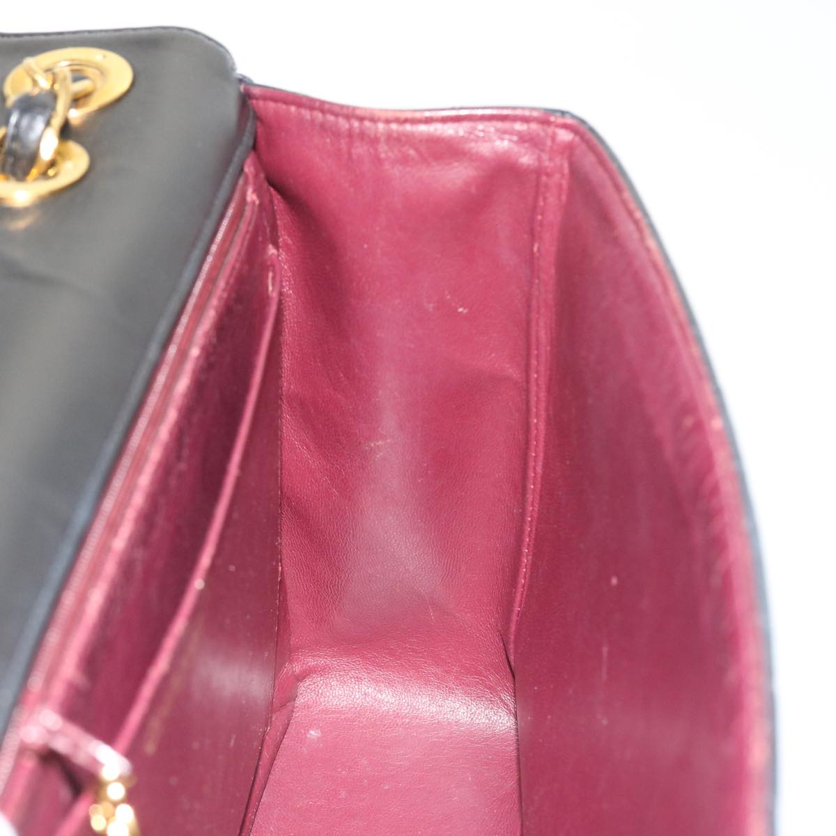 CHANEL Big Matelasse 30 Chain Shoulder Bag Leather Black CC Auth fm2835V