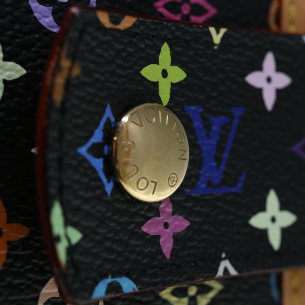 LOUIS VUITTON Multicolor Agenda GM Day Planner Cover Black R20893 Auth fm3102SAV