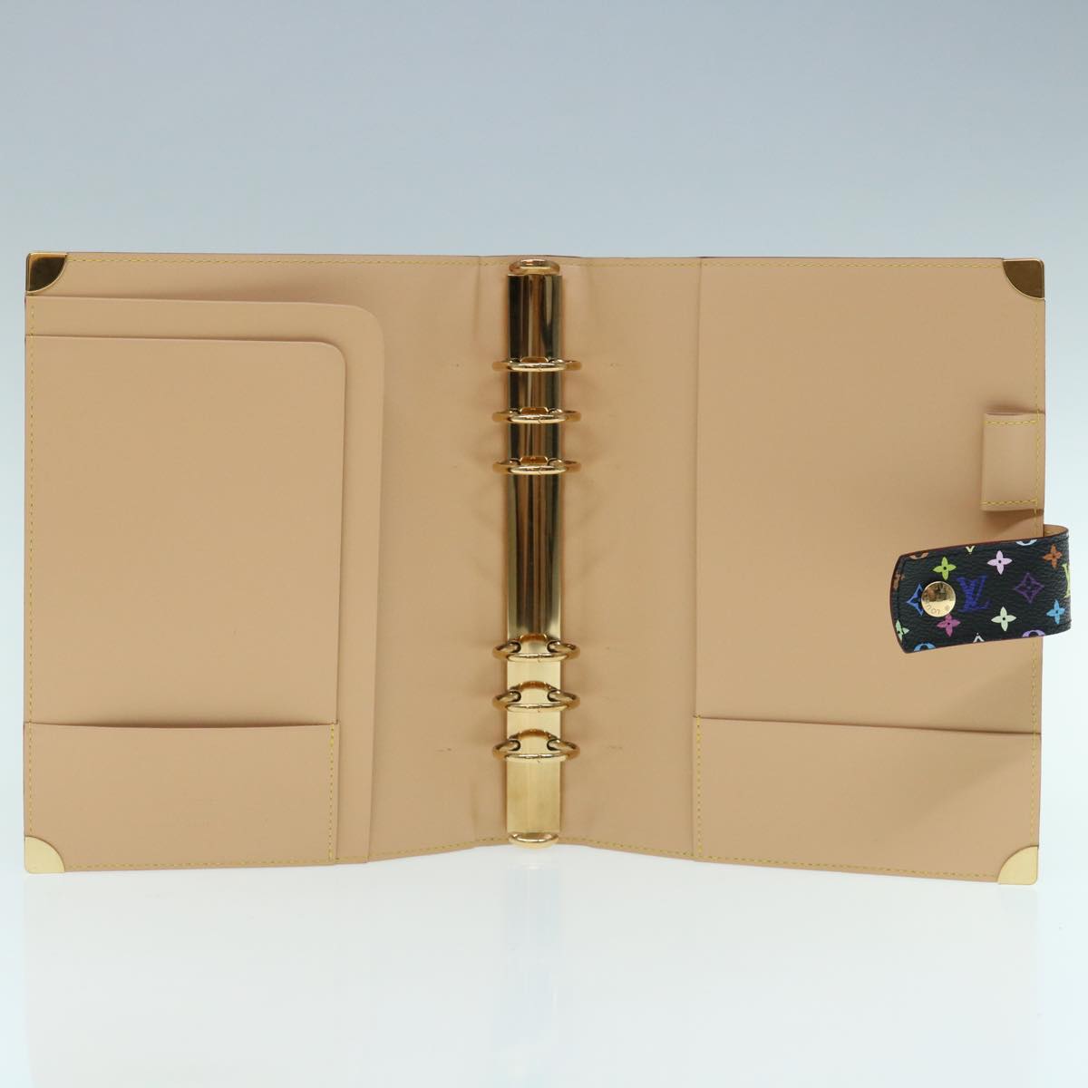 LOUIS VUITTON Multicolor Agenda GM Day Planner Cover Black R20893 Auth fm3102SAV