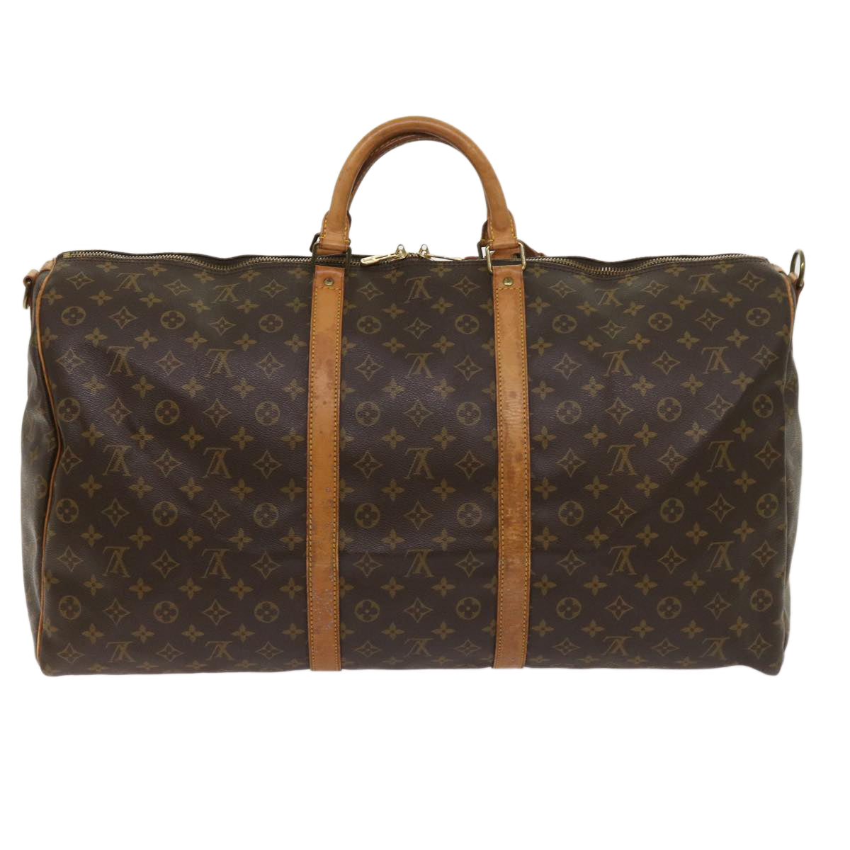 LOUIS VUITTON Monogram Keepall Bandouliere 60 Boston Bag M41412 LV Auth fm3165
