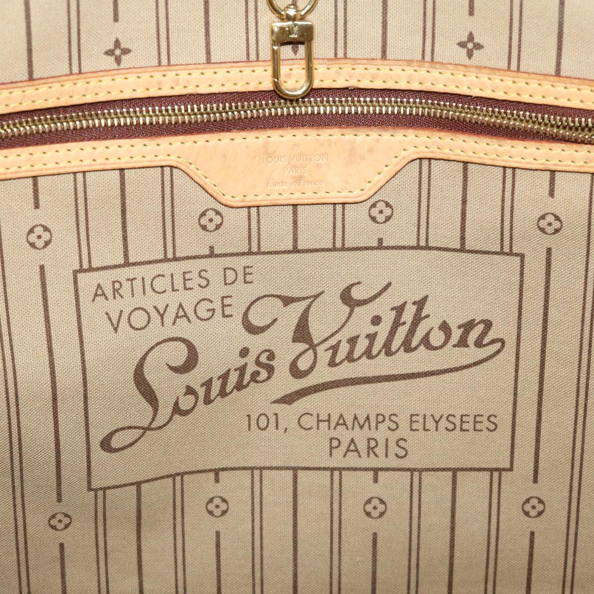 LOUIS VUITTON Monogram Neverfull GM Tote Bag M40157 LV Auth fm3253