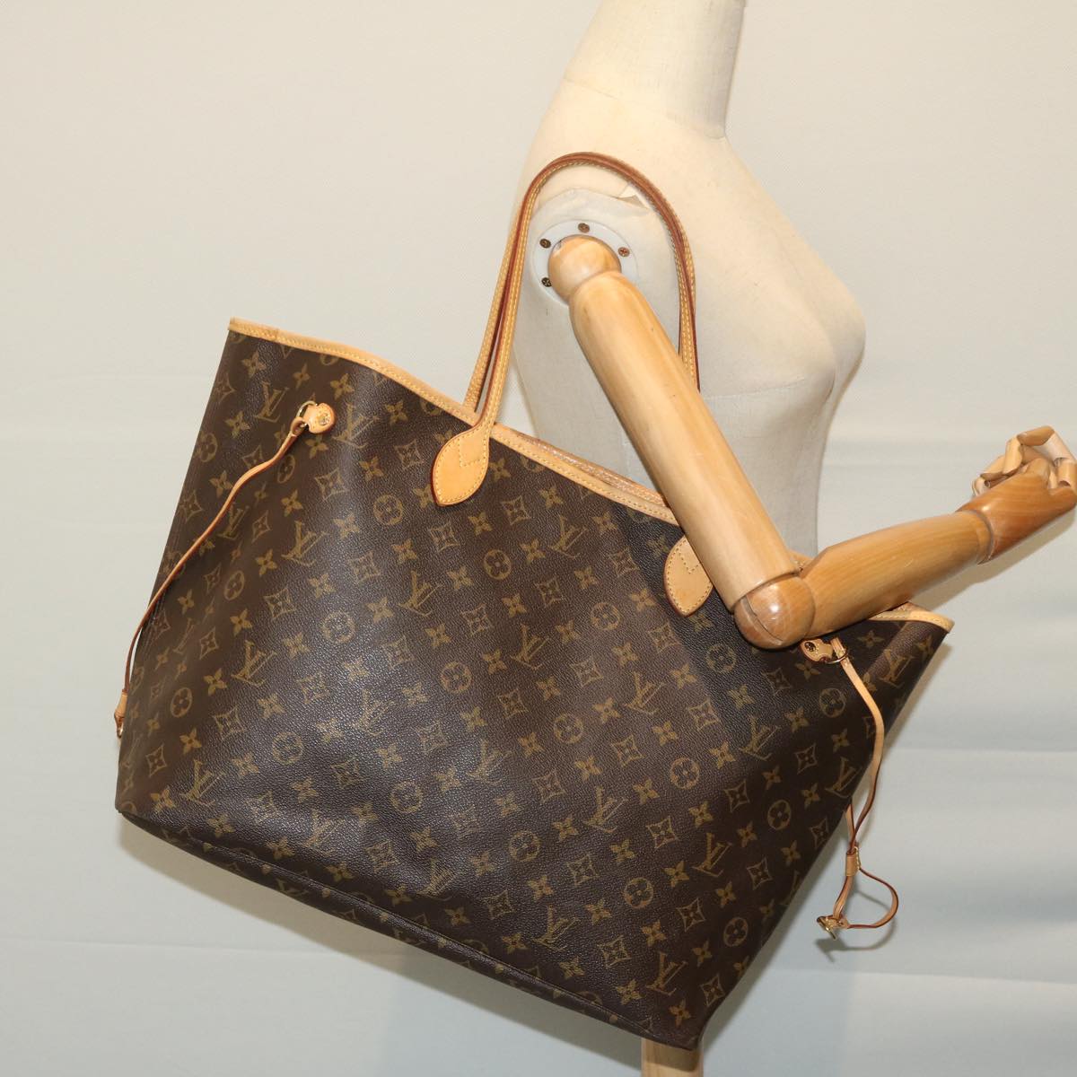 LOUIS VUITTON Monogram Neverfull GM Tote Bag M40157 LV Auth fm3253