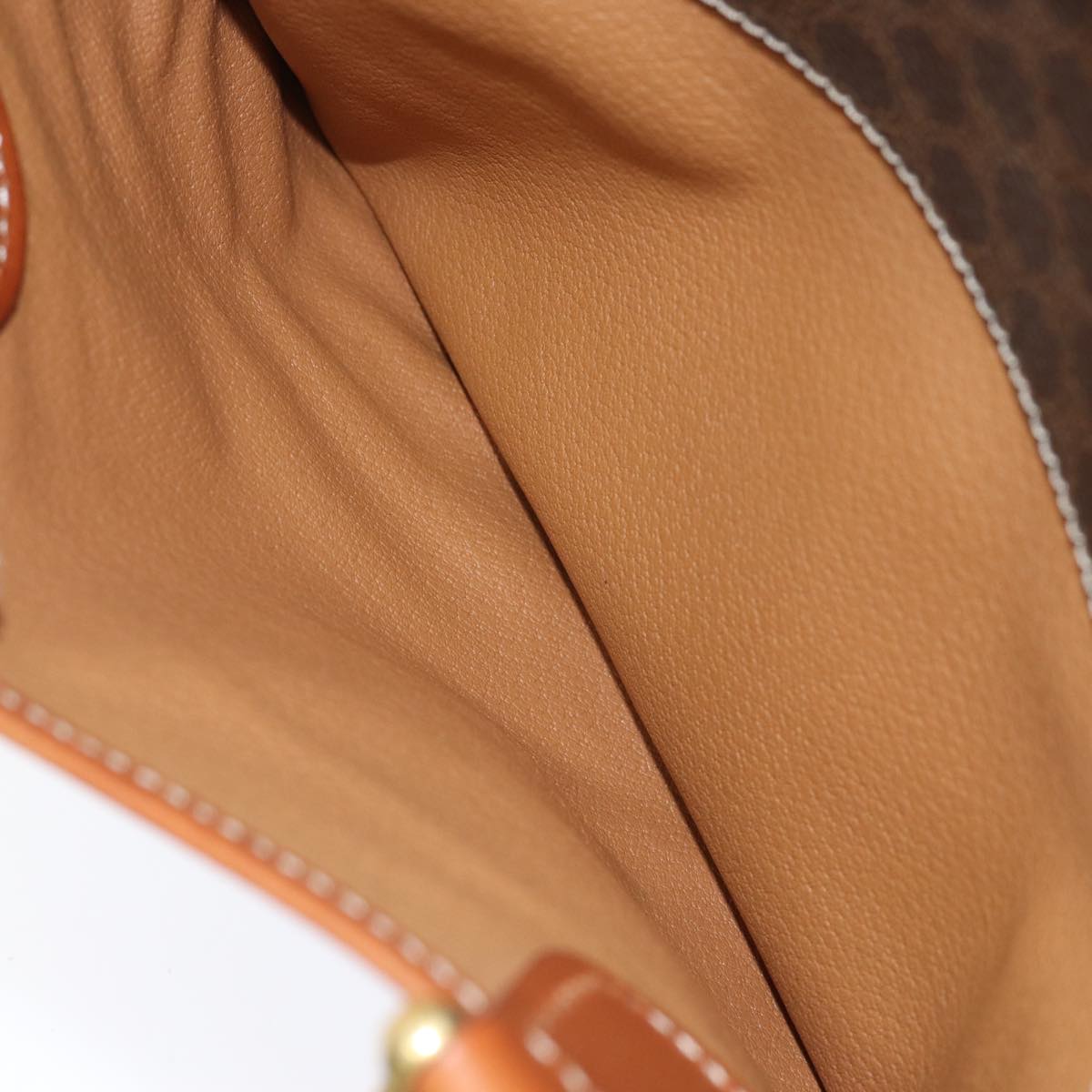 CELINE Macadam Canvas Hand Bag PVC Brown Auth fm3343