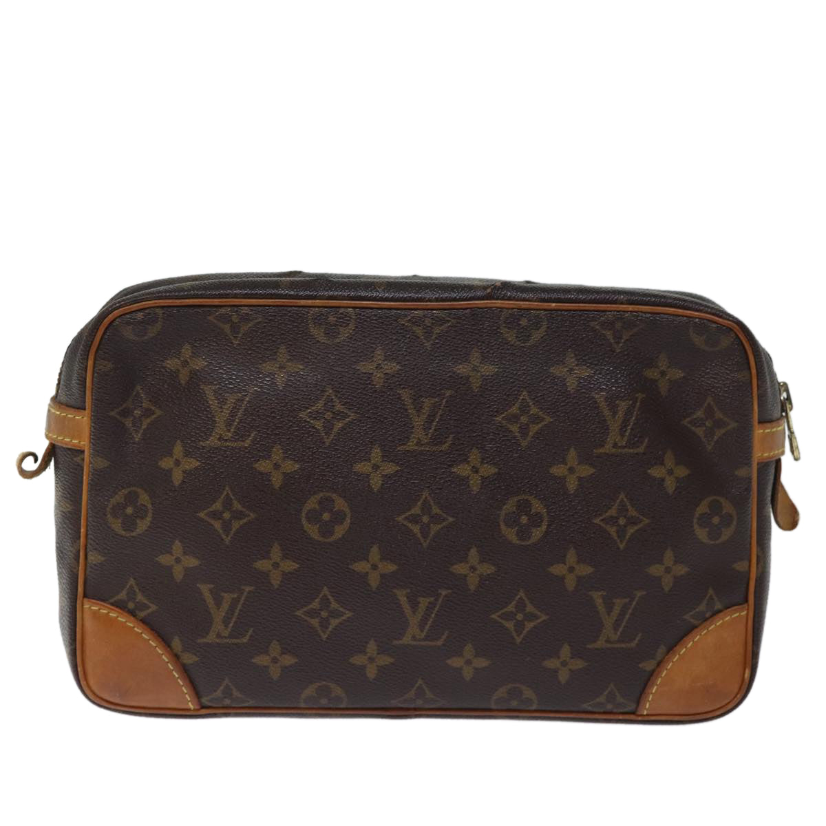 LOUIS VUITTON Monogram Compiegne 28 Clutch Bag M51845 LV Auth fm3381