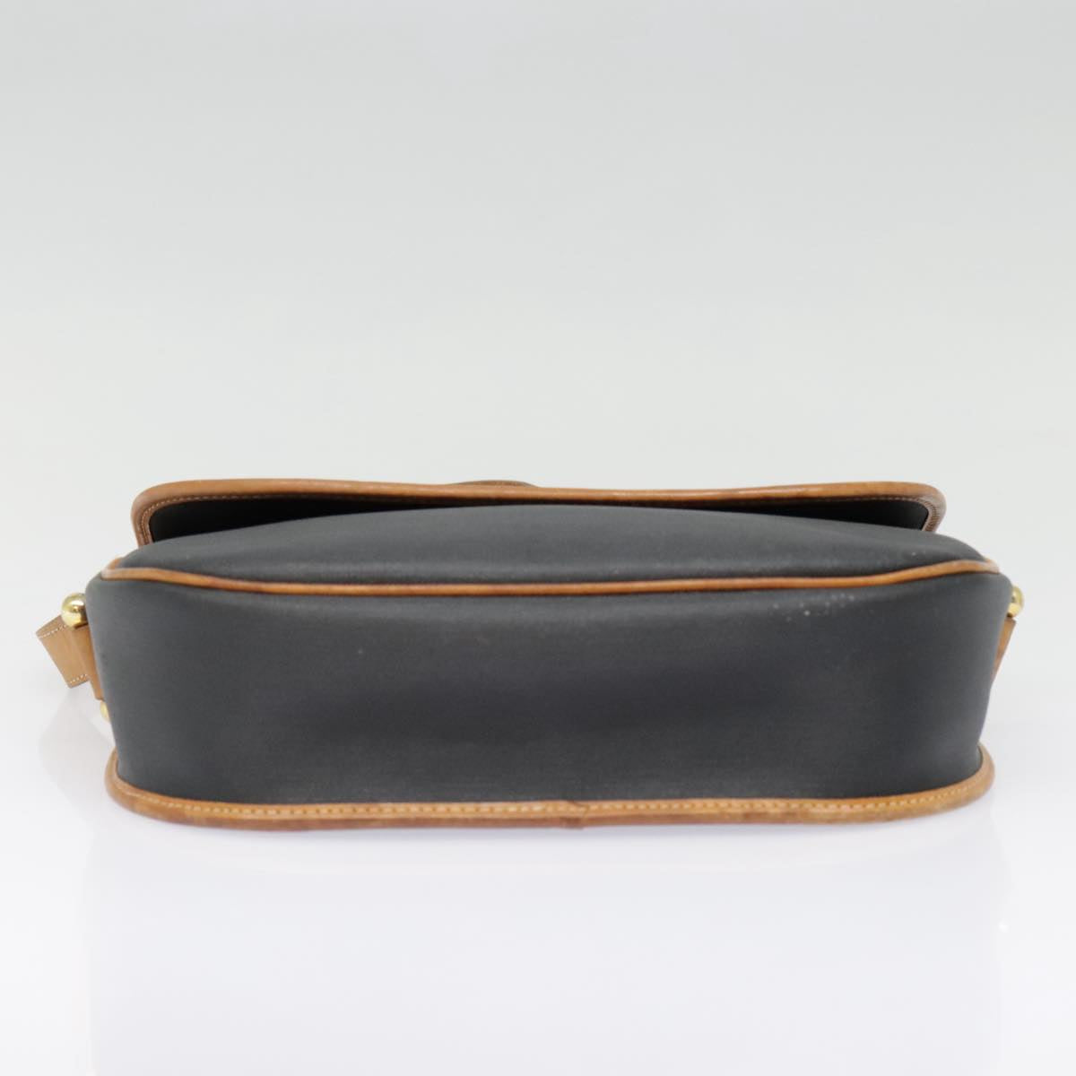 Christian Dior Shoulder Bag PVC Black Gold Auth fm3859