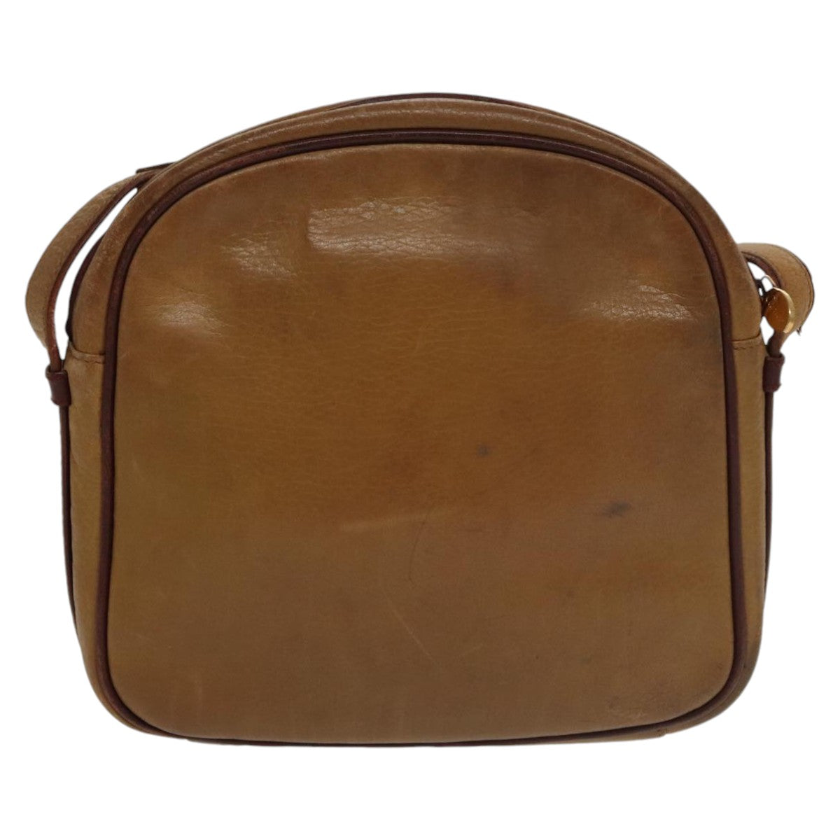 CARTIER Must Line Shoulder Bag Leather Yellow Gold Auth fm4175