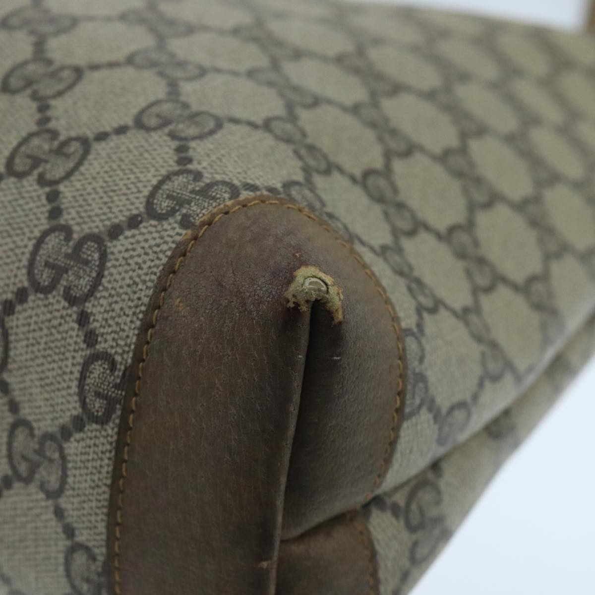 GUCCI GG Supreme Tote Bag PVC Leather Beige Gold 89 02 905 Auth fm4228