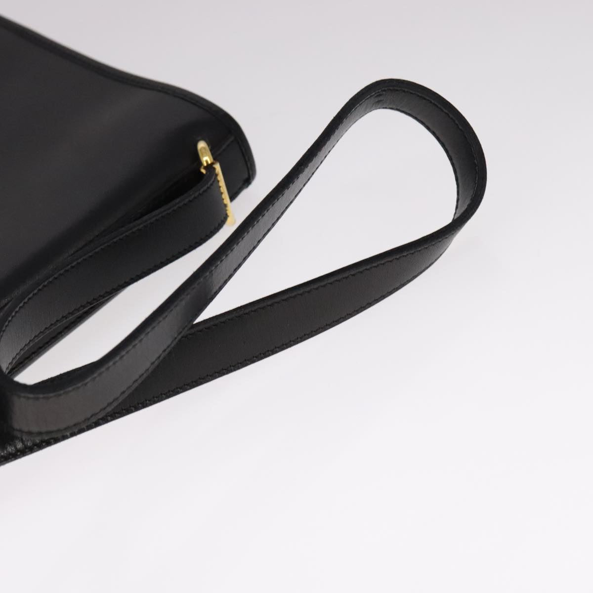 Christian Dior Shoulder Bag Leather Black Auth fm4252