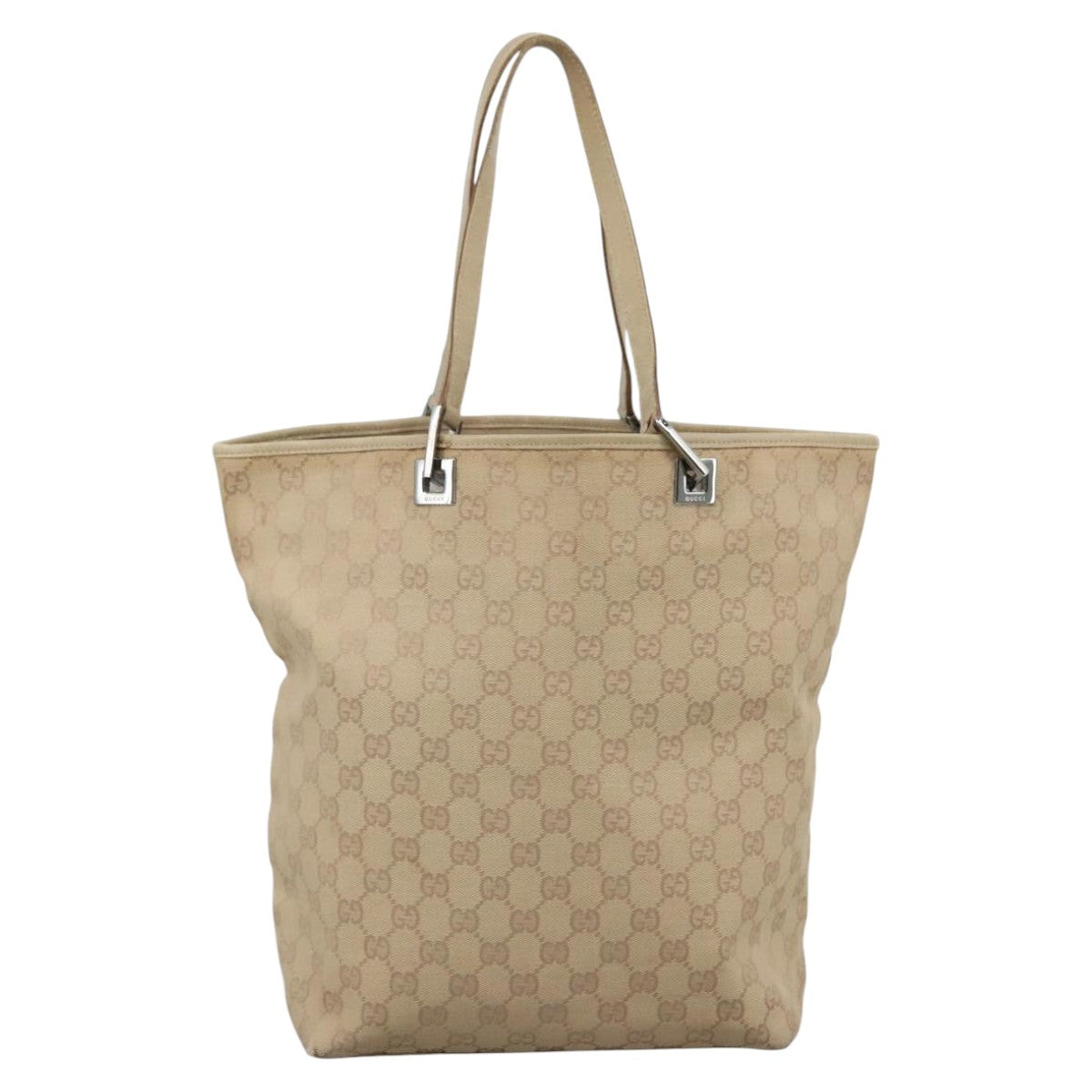 GUCCI GG Canvas Tote Bag Beige 31243 Auth fm4274