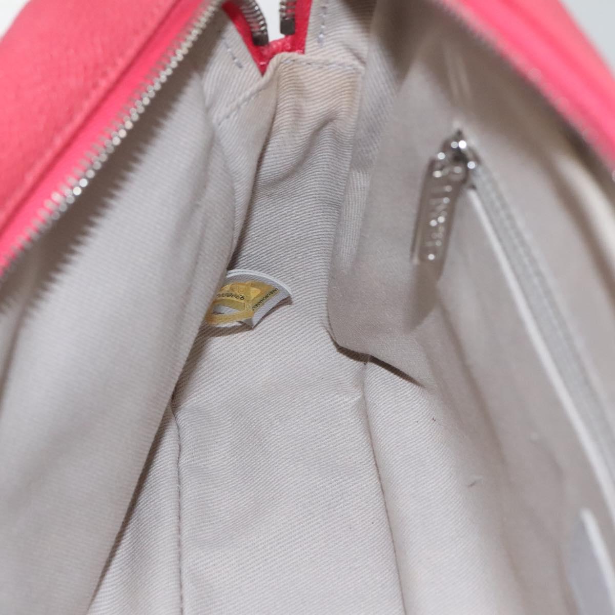 CHANEL Matelasse 31 Chain Shoulder Bag Calf Skin Pink CC Auth fm4289A