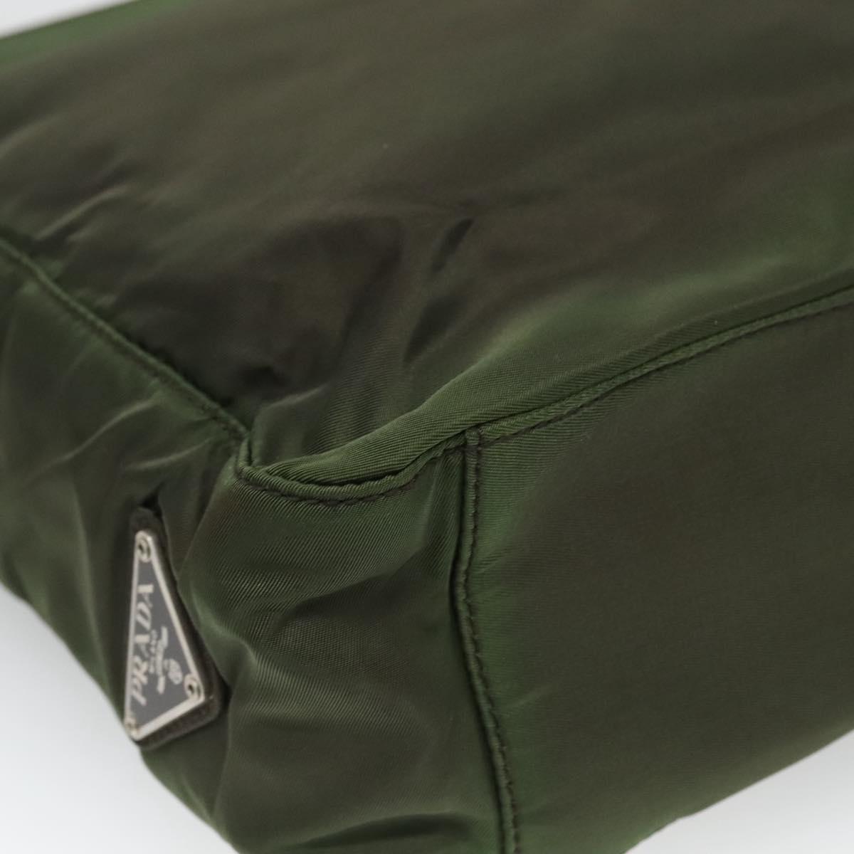 PRADA Tote Bag Nylon Khaki Auth fm4369