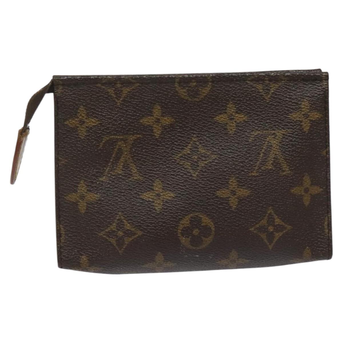 LOUIS VUITTON Monogram Poche Toilette 15 Pouch M47546 LV Auth fm4426