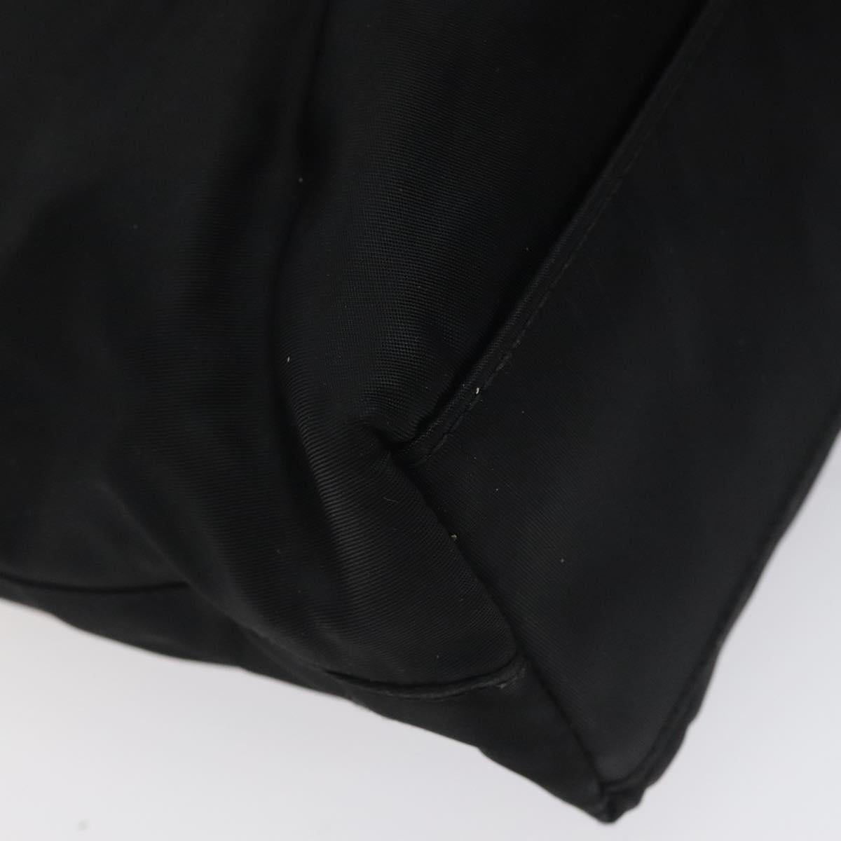 Christian Dior Tote Bag Nylon Black Silver Auth fm4460