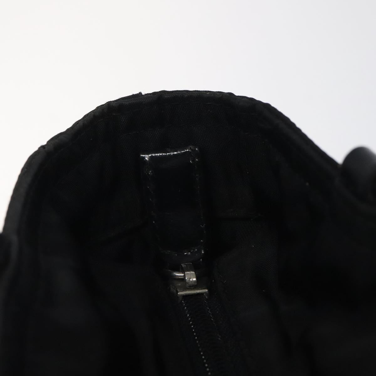 Christian Dior Tote Bag Nylon Black Silver Auth fm4460