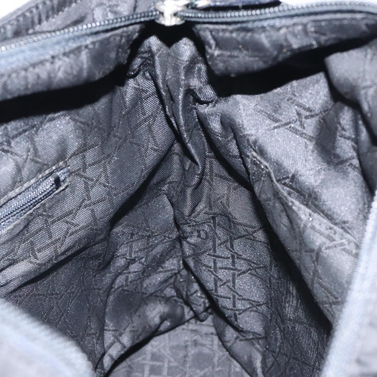 Christian Dior Tote Bag Nylon Black Silver Auth fm4460
