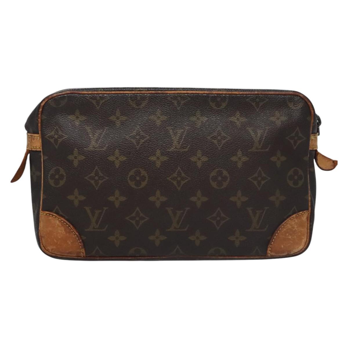 LOUIS VUITTON Monogram Compiegne 28 Clutch Bag M51845 LV Auth fm4473
