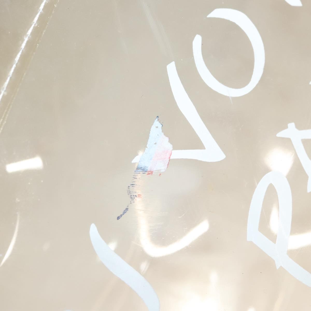 HERMES Vinyl Kelly Hand Bag Vinyl Clear Auth fm4479