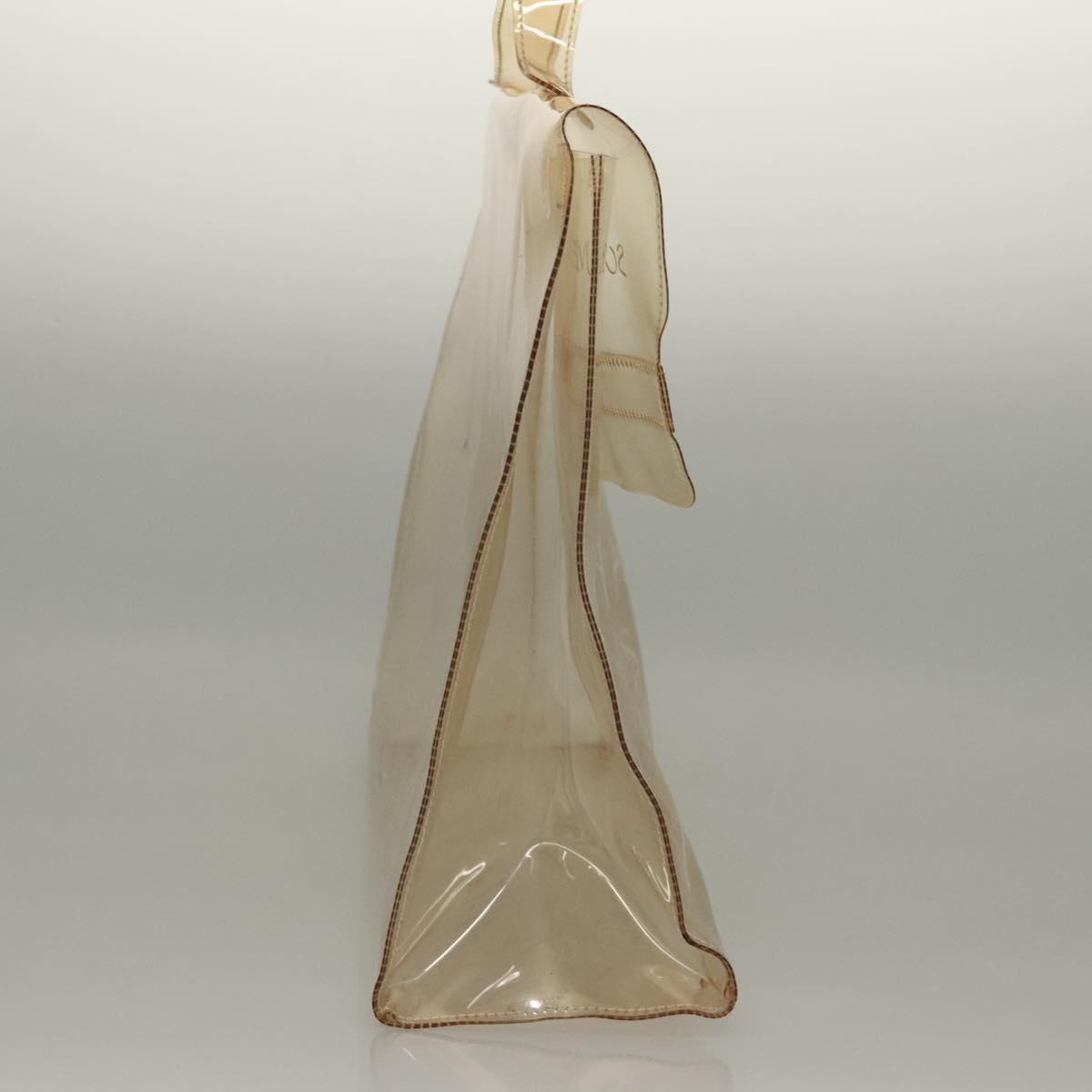 HERMES Vinyl Kelly Hand Bag Vinyl Clear Auth fm4479