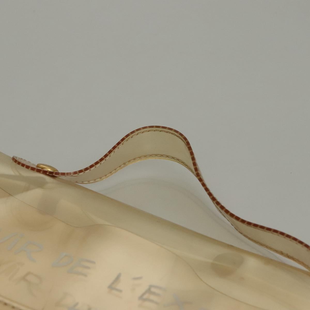 HERMES Vinyl Kelly Hand Bag Vinyl Clear Auth fm4479