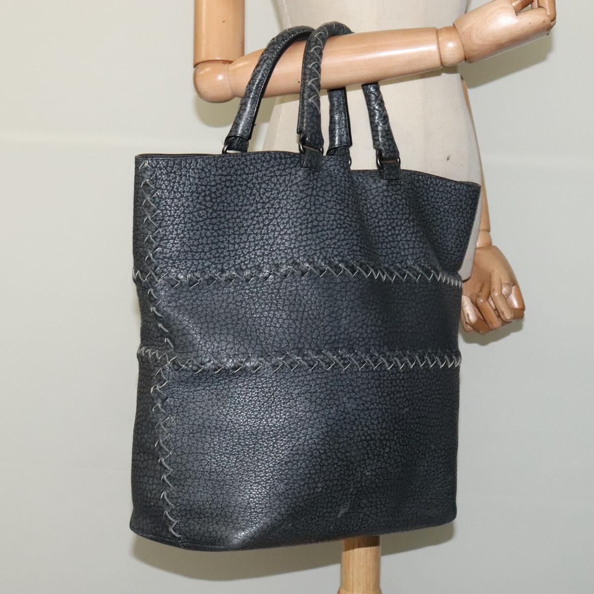BOTTEGA VENETA Tote Bag Leather Gray 222336 Auth fm4480