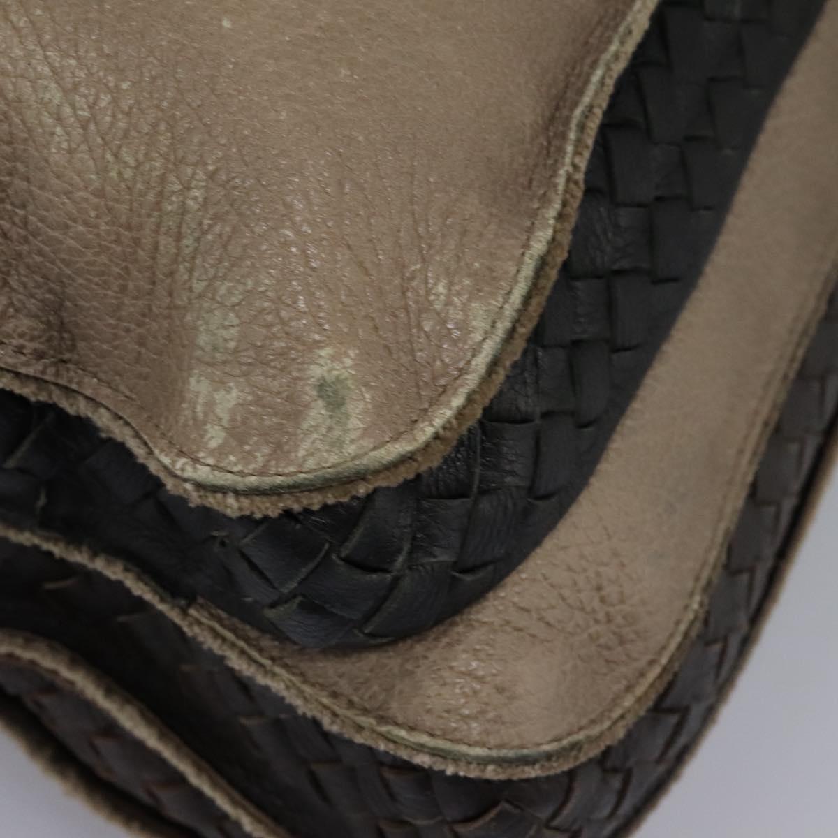 BOTTEGA VENETA Business Bag Leather 2way Beige Auth fm4481