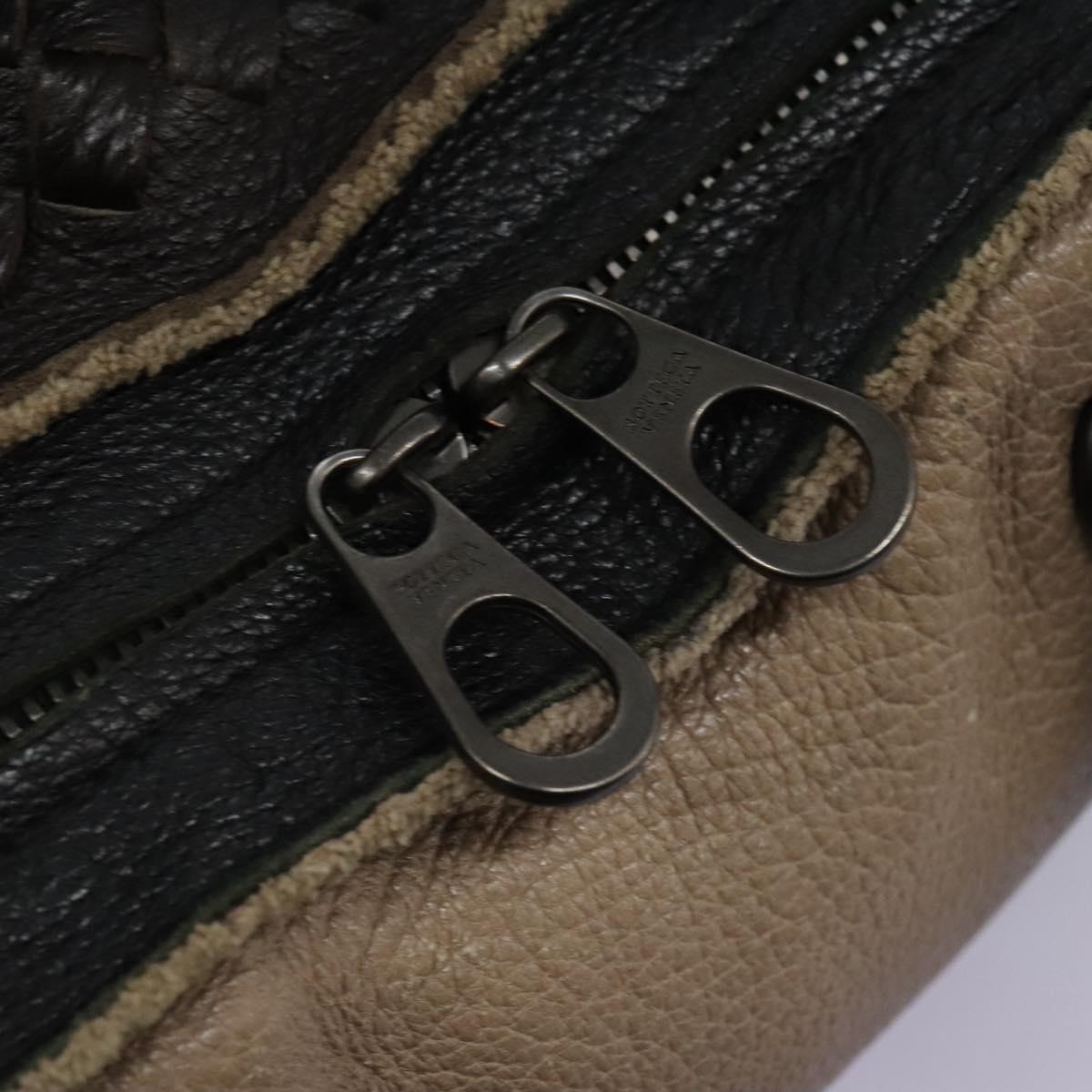 BOTTEGA VENETA Business Bag Leather 2way Beige Auth fm4481