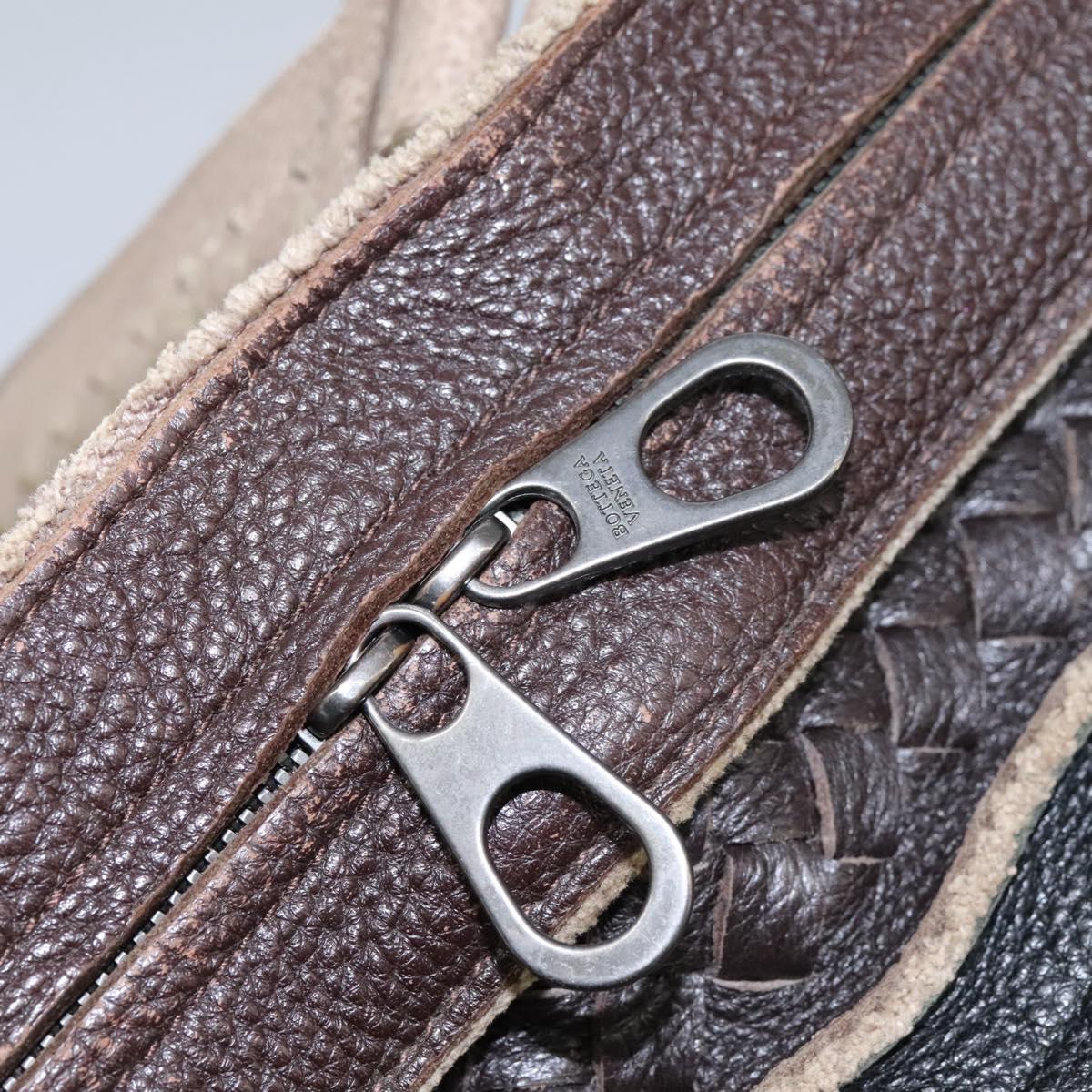 BOTTEGA VENETA Business Bag Leather 2way Beige Auth fm4481